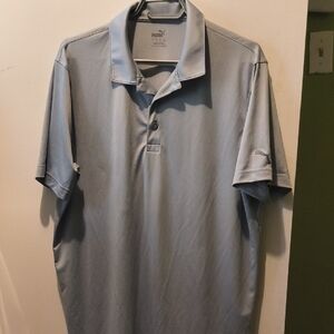 Puma Men's Light Gray Polo Shirt